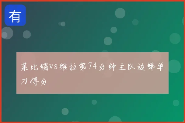 莱比锡vs维拉第74分钟主队边锋单刀得分
